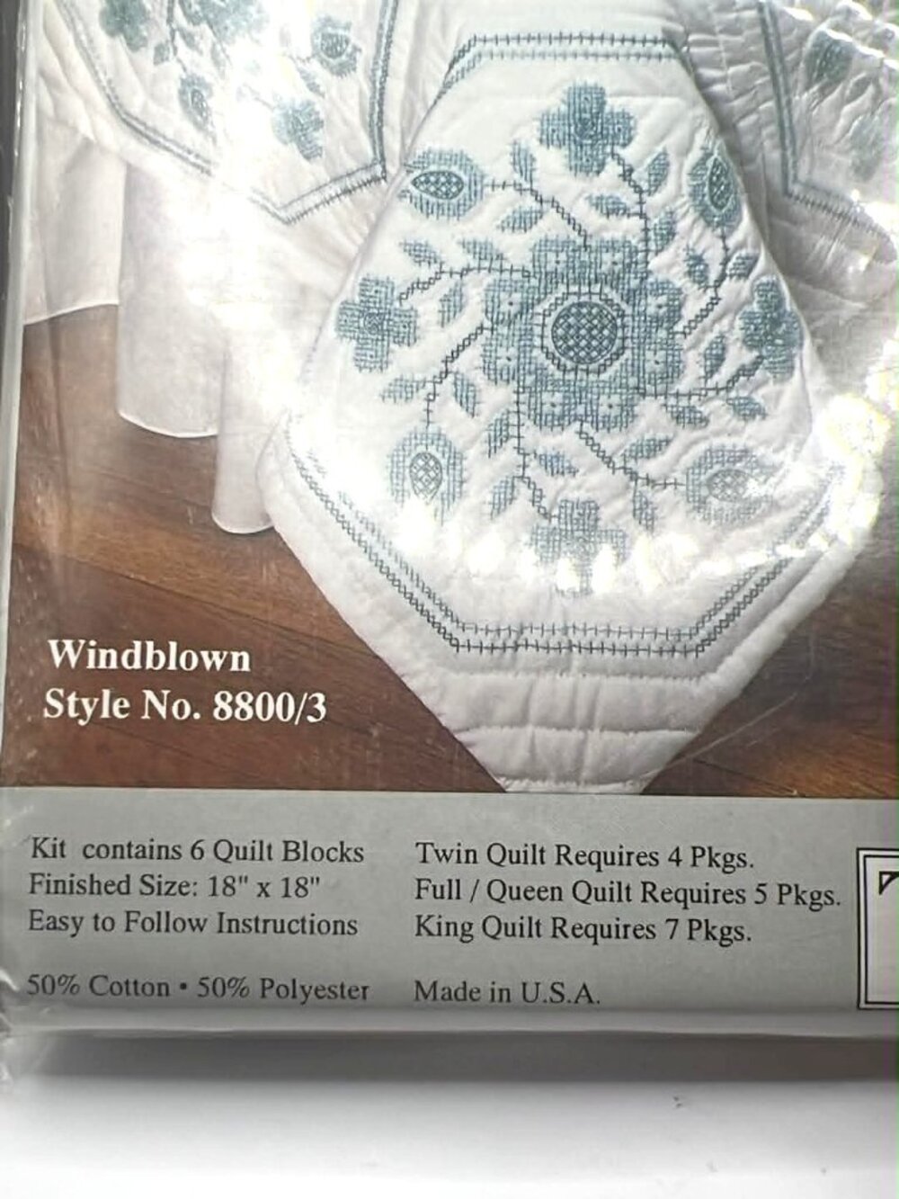 Tobin “Windblown” Quilt Blocks to Embroider  – 6 Block Kit – New in Package